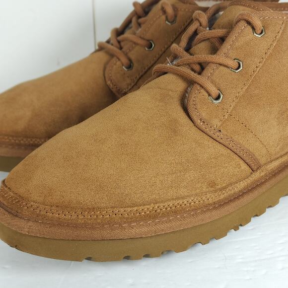 UGG Men's Neumel US 12 Chestnut Suede Sheepskin Lined LaceUp Ankle Chukka Boots - Picture 12 of 16